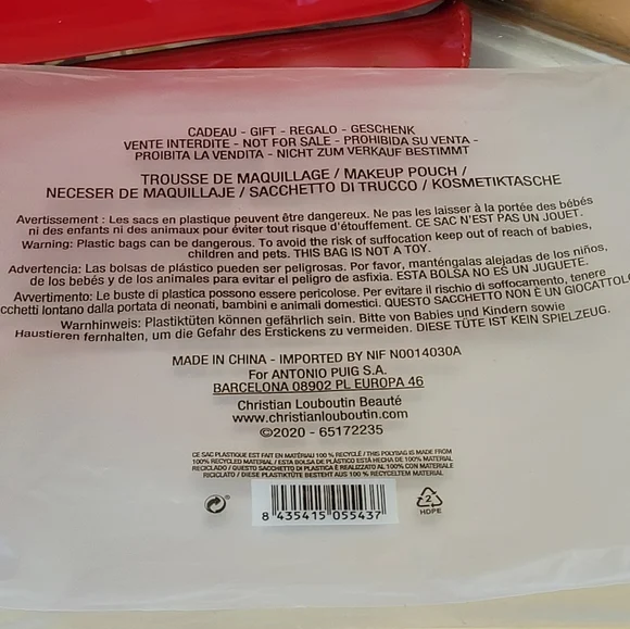 Christian Louboutin Red Cosmetic Bag - Picture 7 of 11